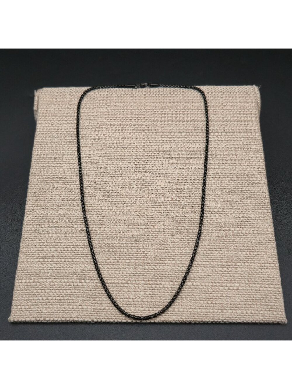 22 Inch Black Stainless Steel Franco Chain Necklace for Men And Women A8576